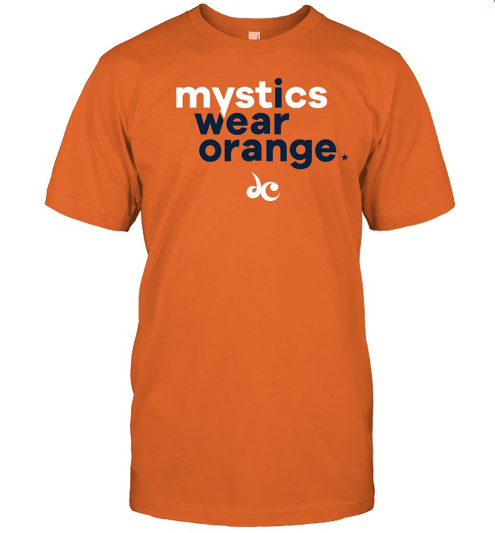Karlie Samuelson Mystics Wear Orange Shirt