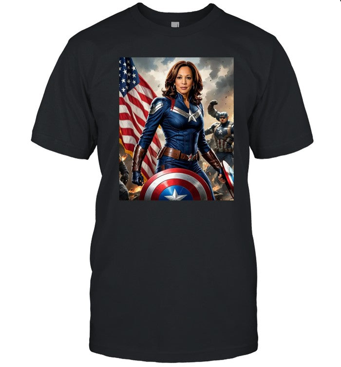 Chicano Marine Vets For Harris 2024 Super Heroes Meme Tee
