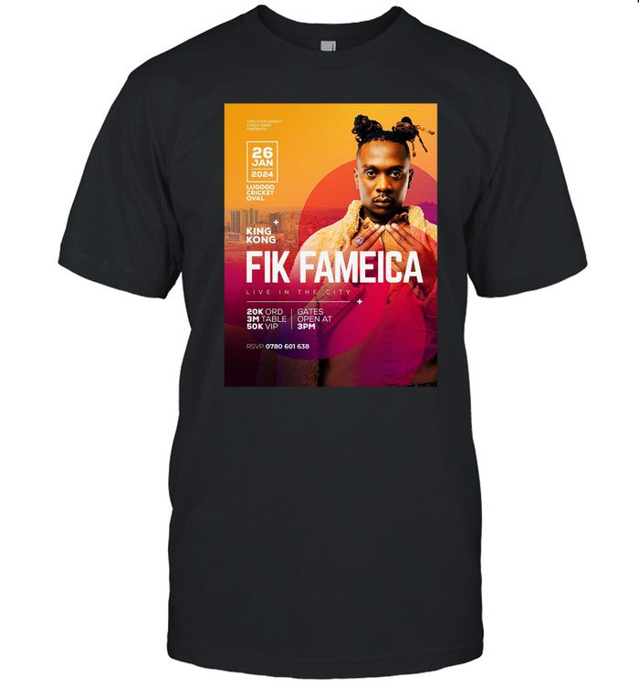 Fik Fameica Fresh Bwoy Fik Fameica Live In The City 26 Jan 2024 Tee