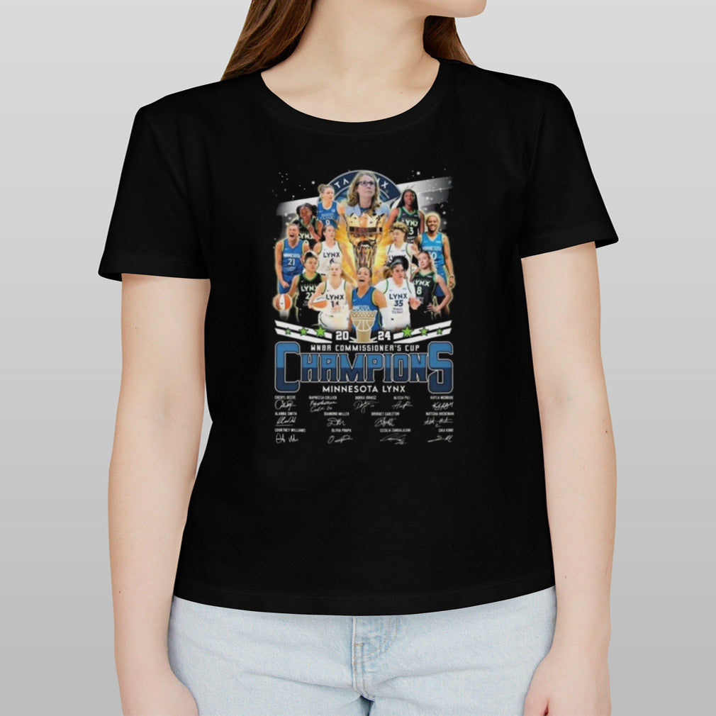 2024 WNBA Commissioner’s Cup Champions Minnesota Lynx signatures shirt