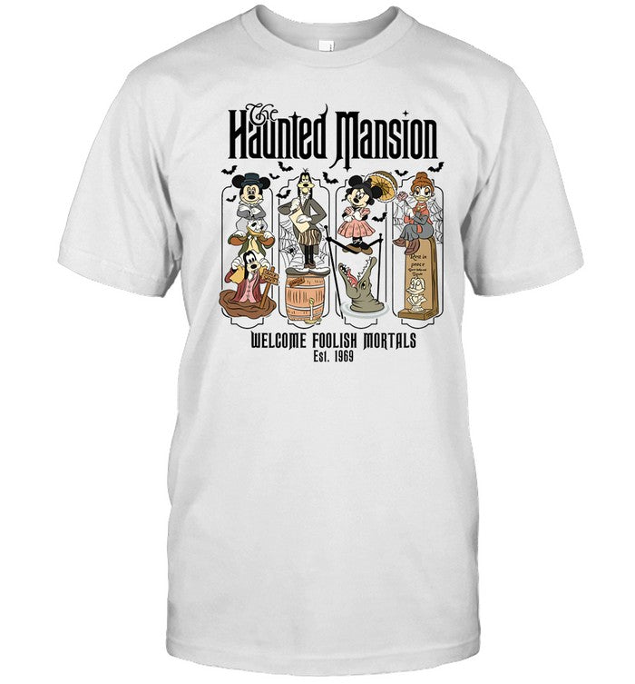 Halloween Haunted Mansion Welcome Foolish Mortals Est 1969 T Shirt