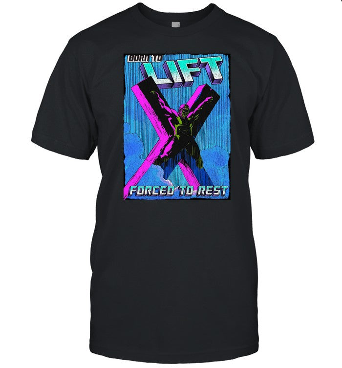 Born To Lift Forced To Rest Blue Tee