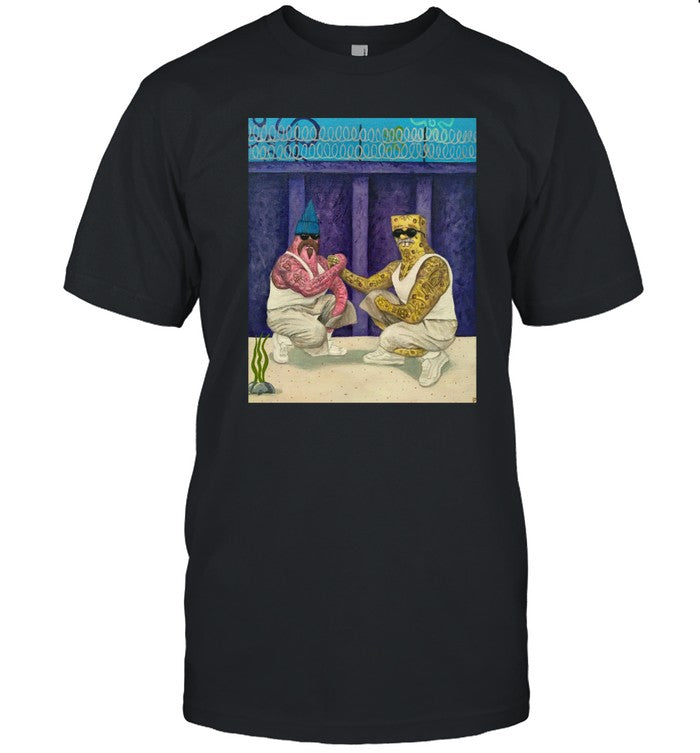 Kommander Karl Cholobob Spongebob And Pinhead Vato Shakin Patrick Hands Bro Tee