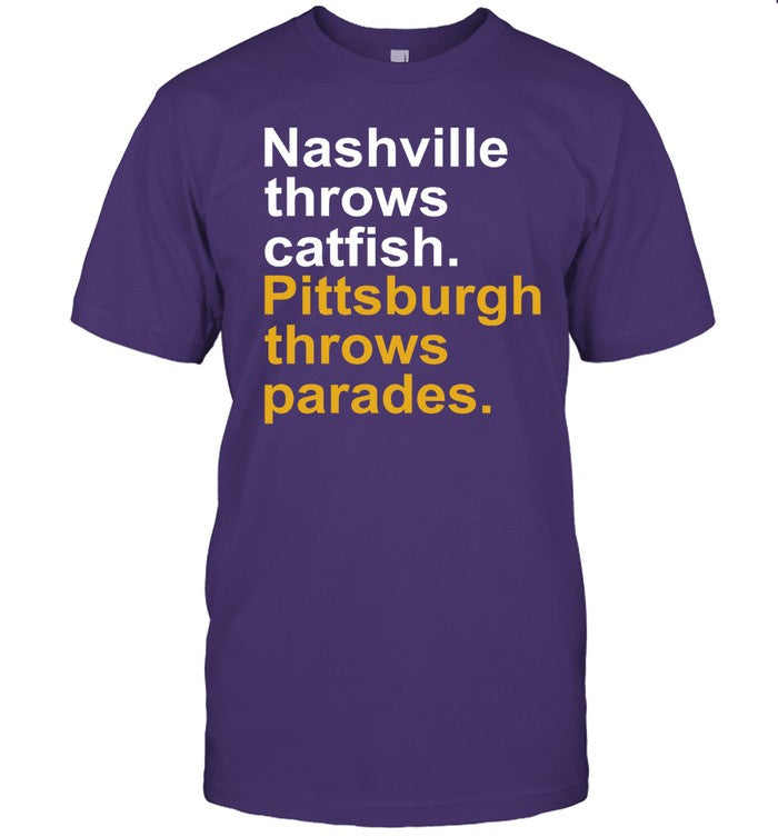 Limited Pittsburgh Penguins News And Topics Nashville Throws Catfish Pittsburgh Throws Parades Shirt