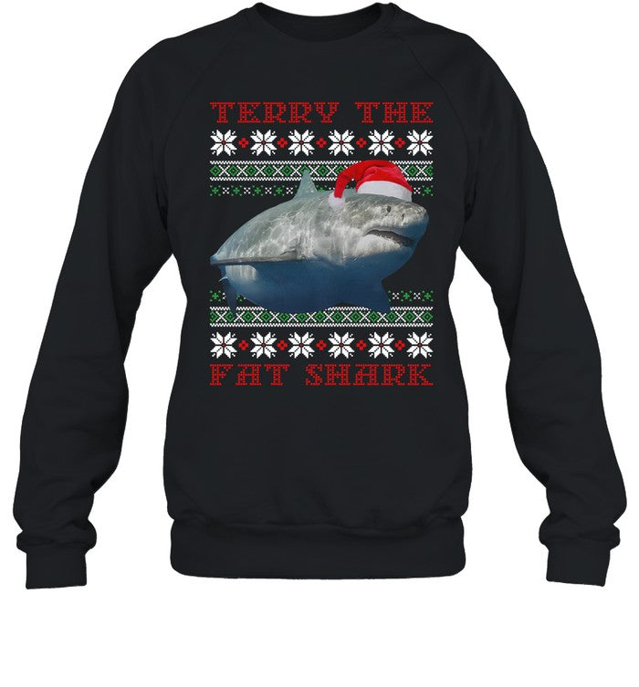 Terry The Fat Shark Christmas Sweatshirt