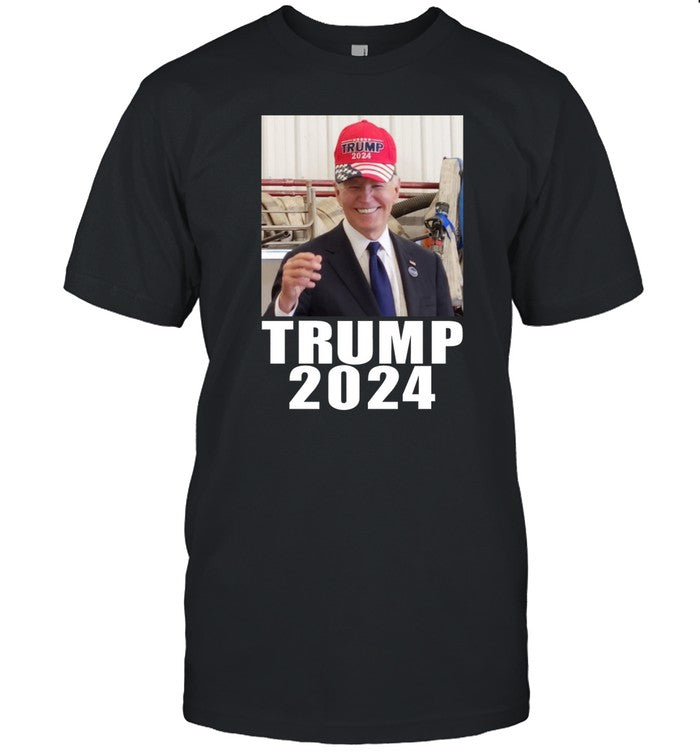 Hang Over Gang Joe Biden Wearing Trump 2024 Hat Tee