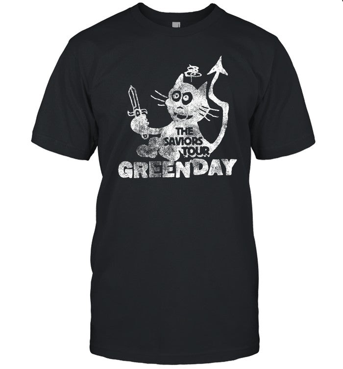 Green Day Cat And Sword Shirt