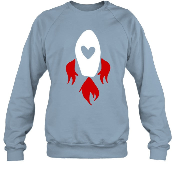 Mustardyardpress Blue Rocket Hoodie