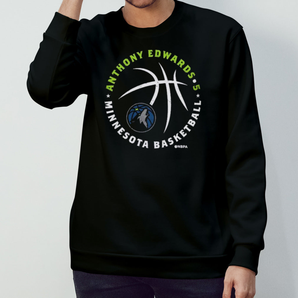 Anthony Edwards Minnesota Timberwolves Player Ball shirts