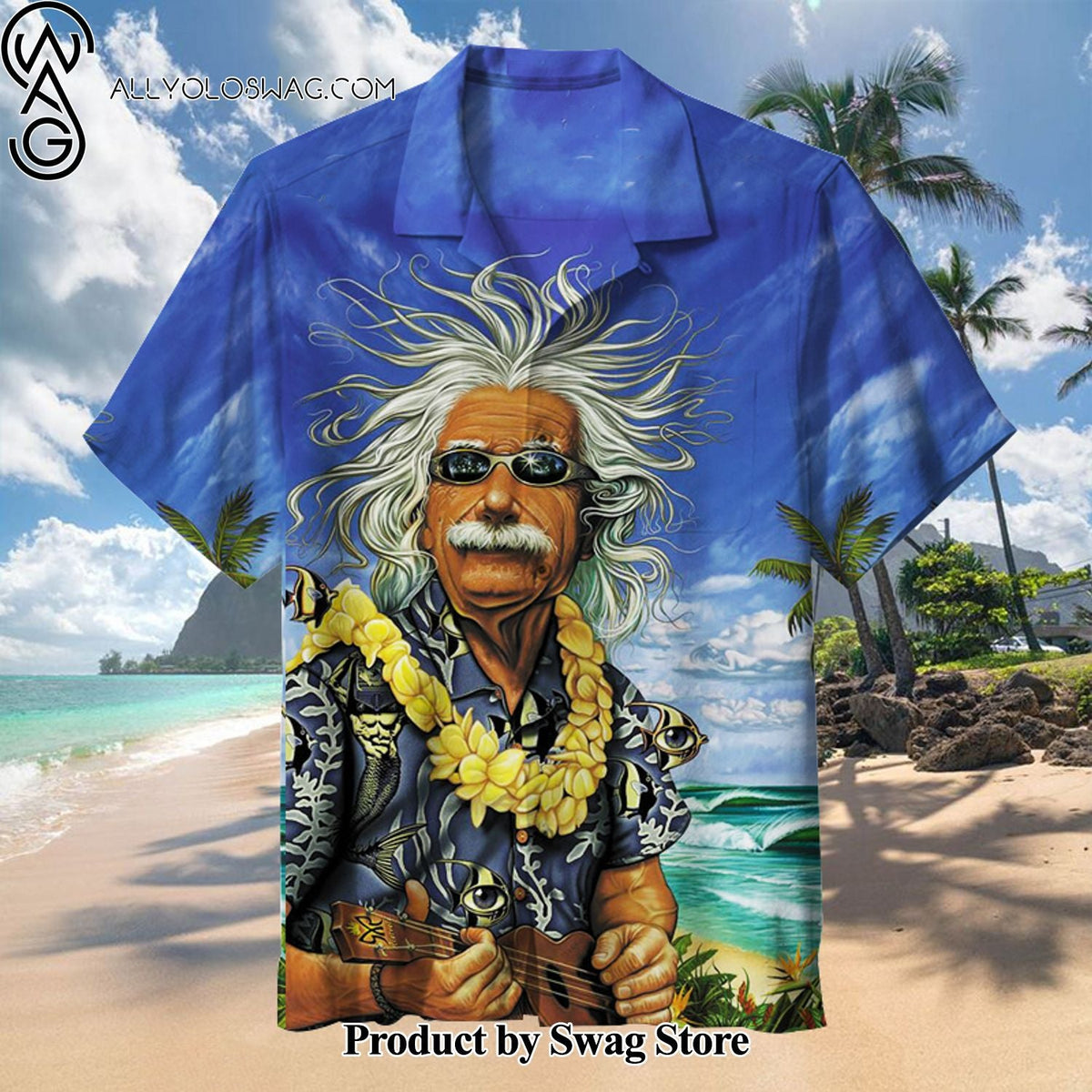 Art Einstein Artsy Hawaiian Shirt