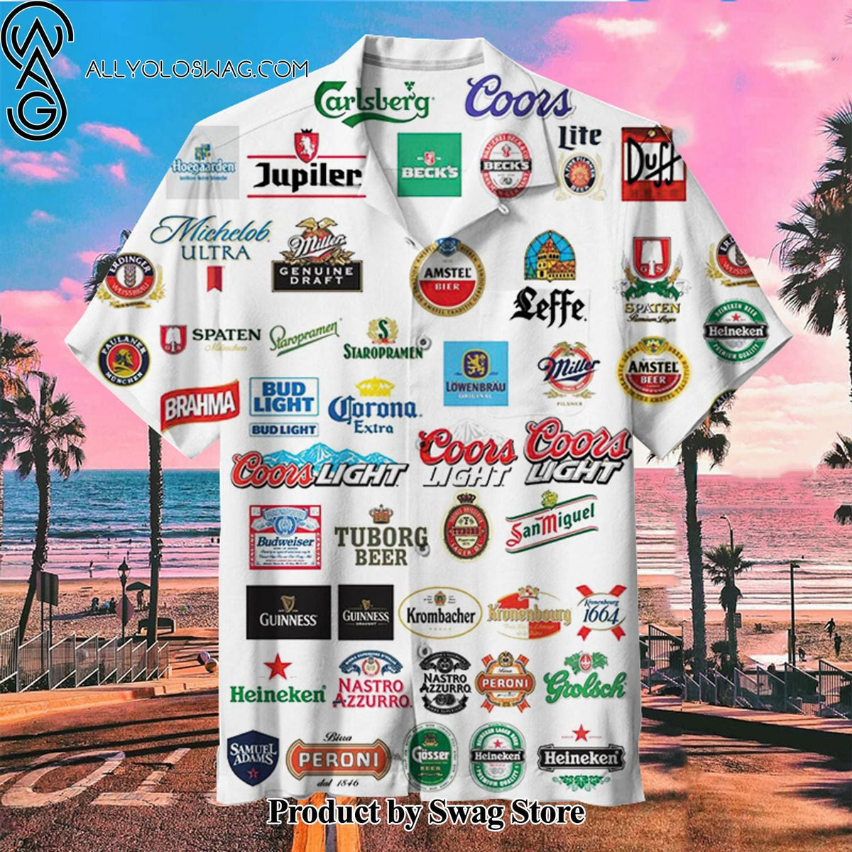 BEER Logo Date Night Hawaiian Shirt