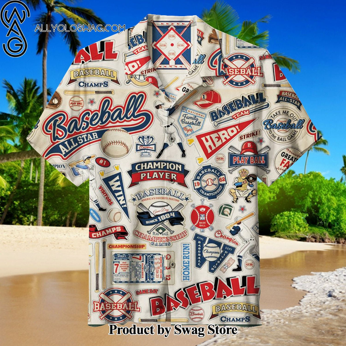 Baseball Made to Order Hawaiian Shirt