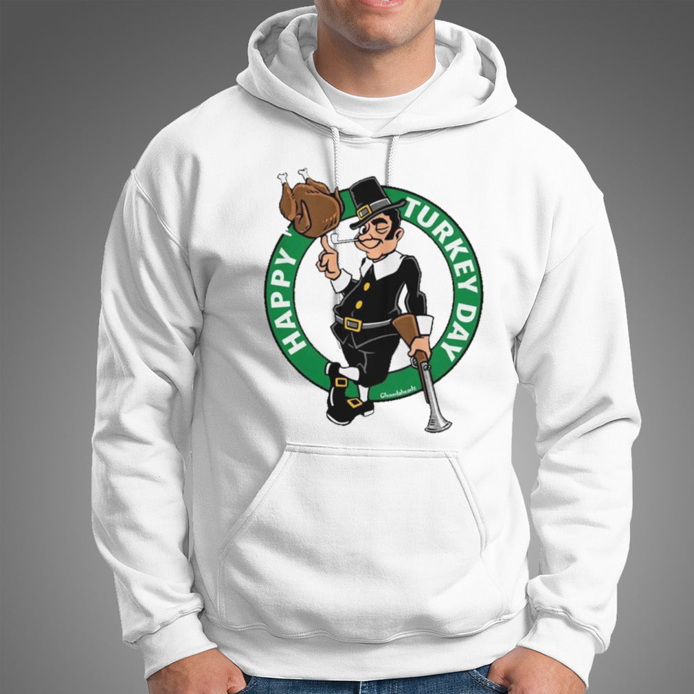 Boston Celtics Thanksgiving Pilgrim Circle Logo Shirt