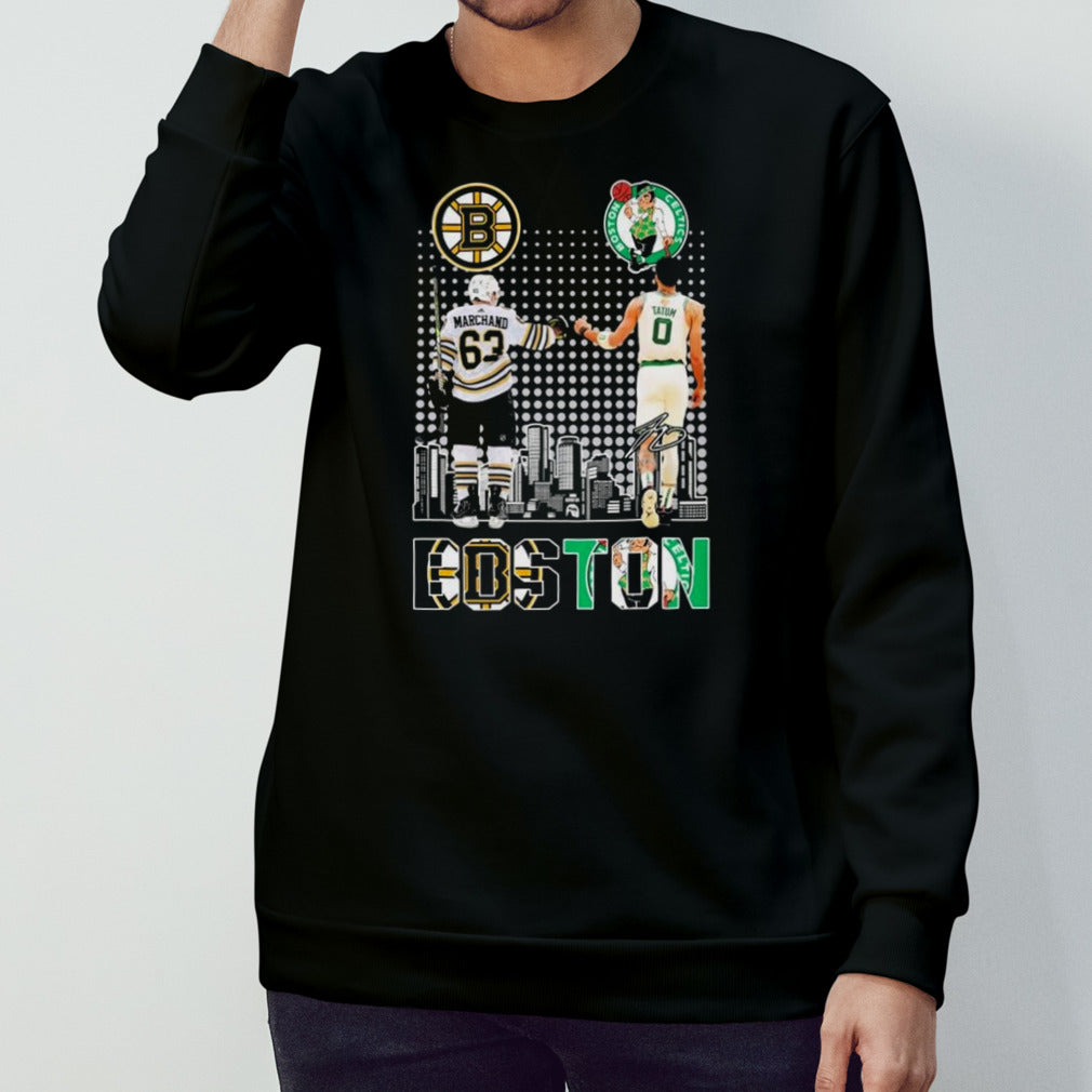 Boston Sports Teams Brad Marchand And Jayson Tatum 2024 Signatures Shirt