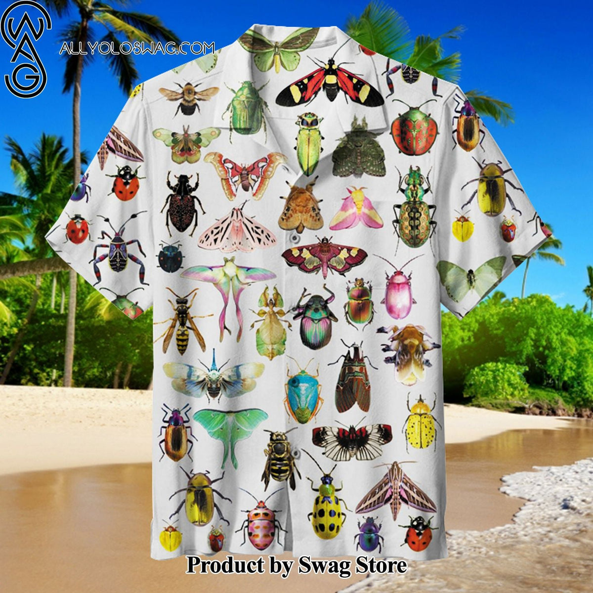 Butterflies Insects Oversized Hawaiian Shirt