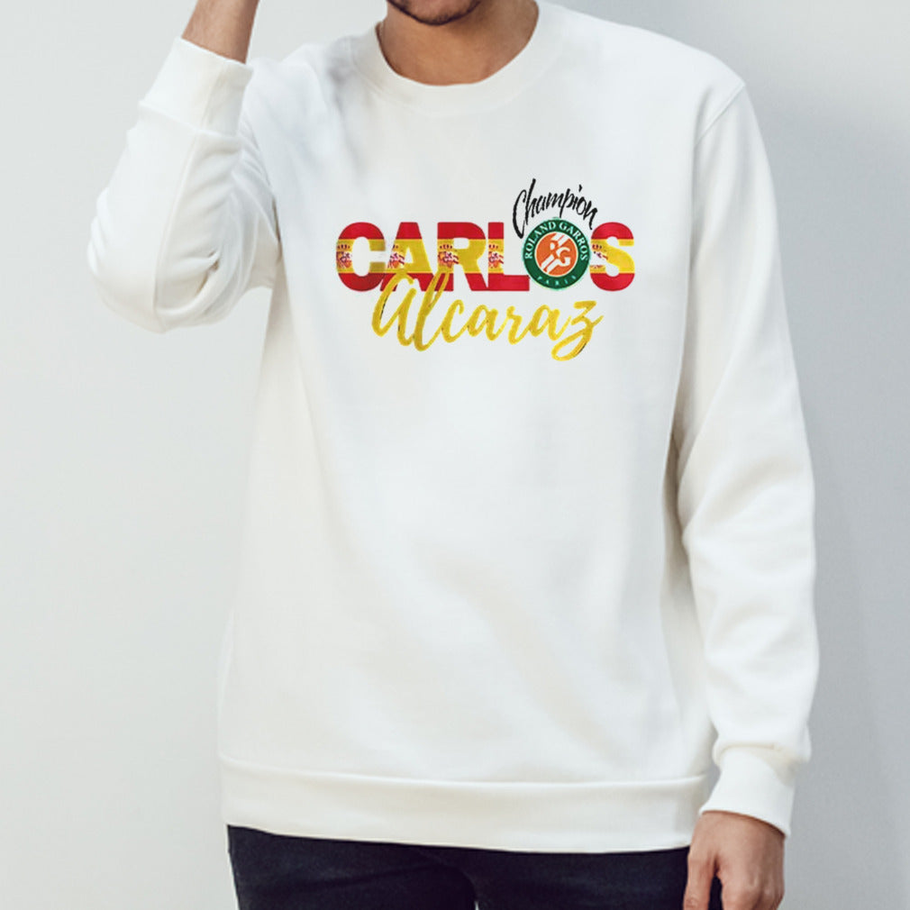 Carlos Alcaraz Champion Roland Garros 2024 The Championships Wimbledon shirt