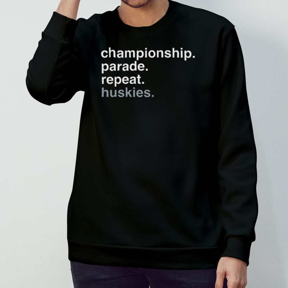 Championship Parade Repeat Huskies T-shirts