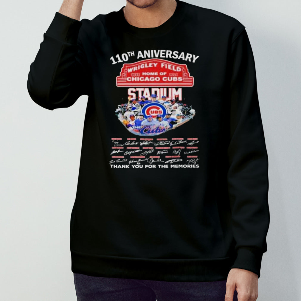 Chicago Cubs Wrigley Field 110th Anniversary Thank You For The Memories T Shirt