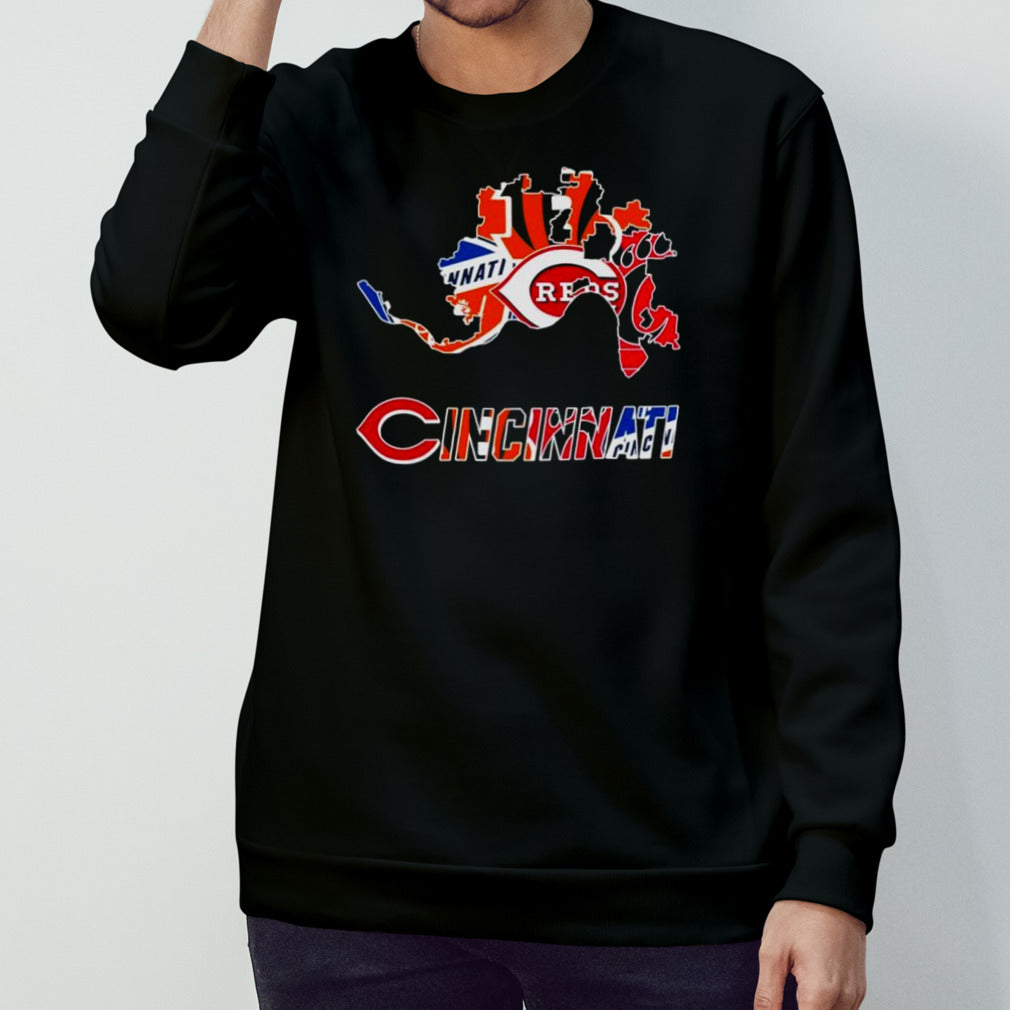 Cincinnati Map Sports Teams Logo Shirt