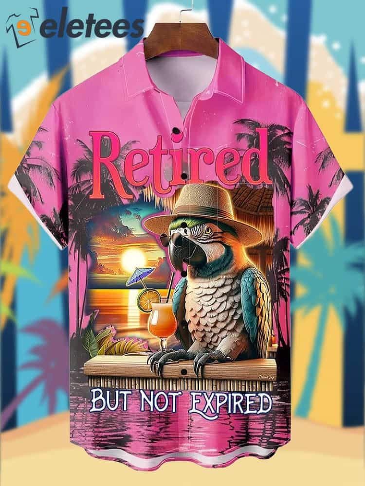 Coconut Tree Parrot On Sunset Beach Hawaiian Shirt