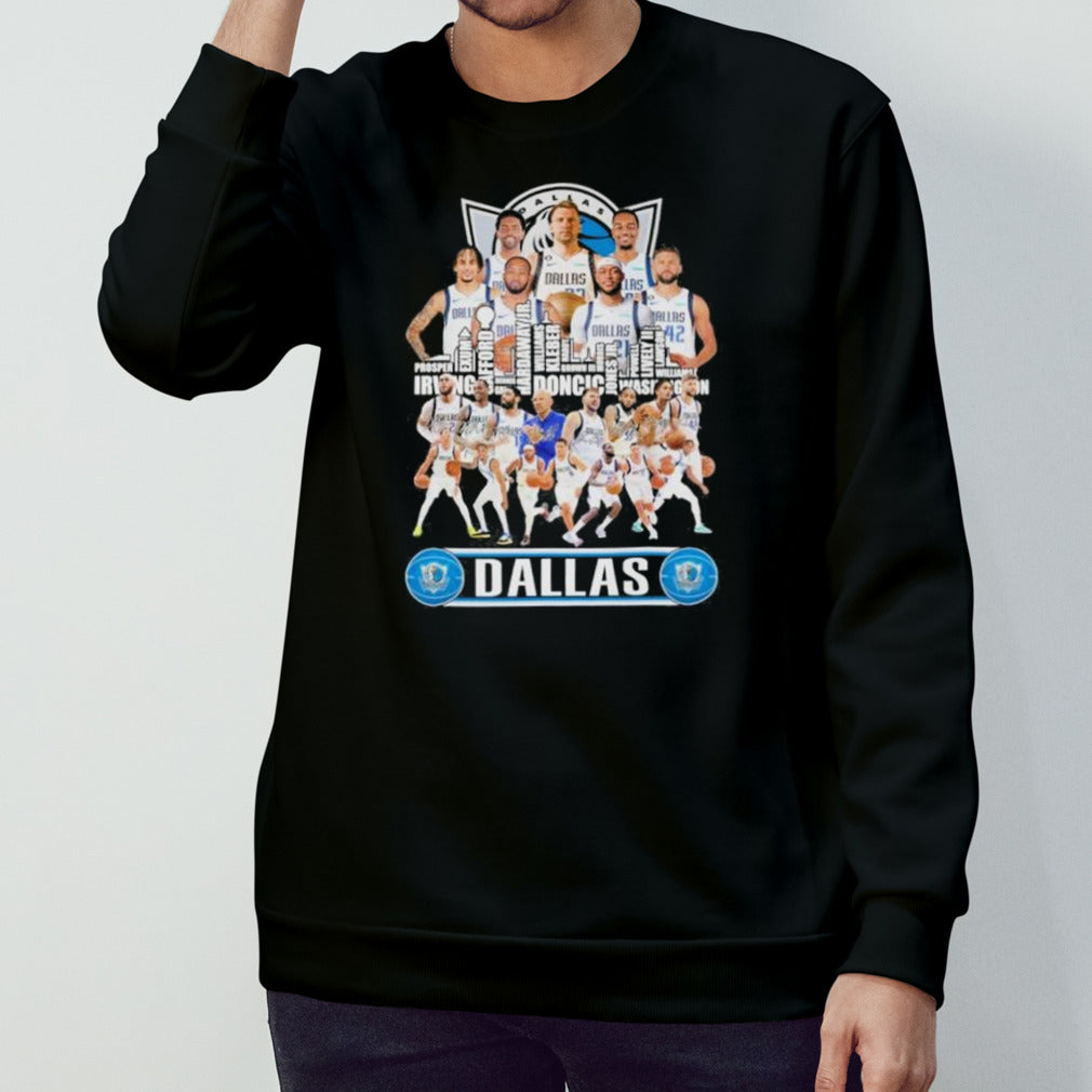 Dallas Skyline Dallas Mavericks Team Players Signatures shirt