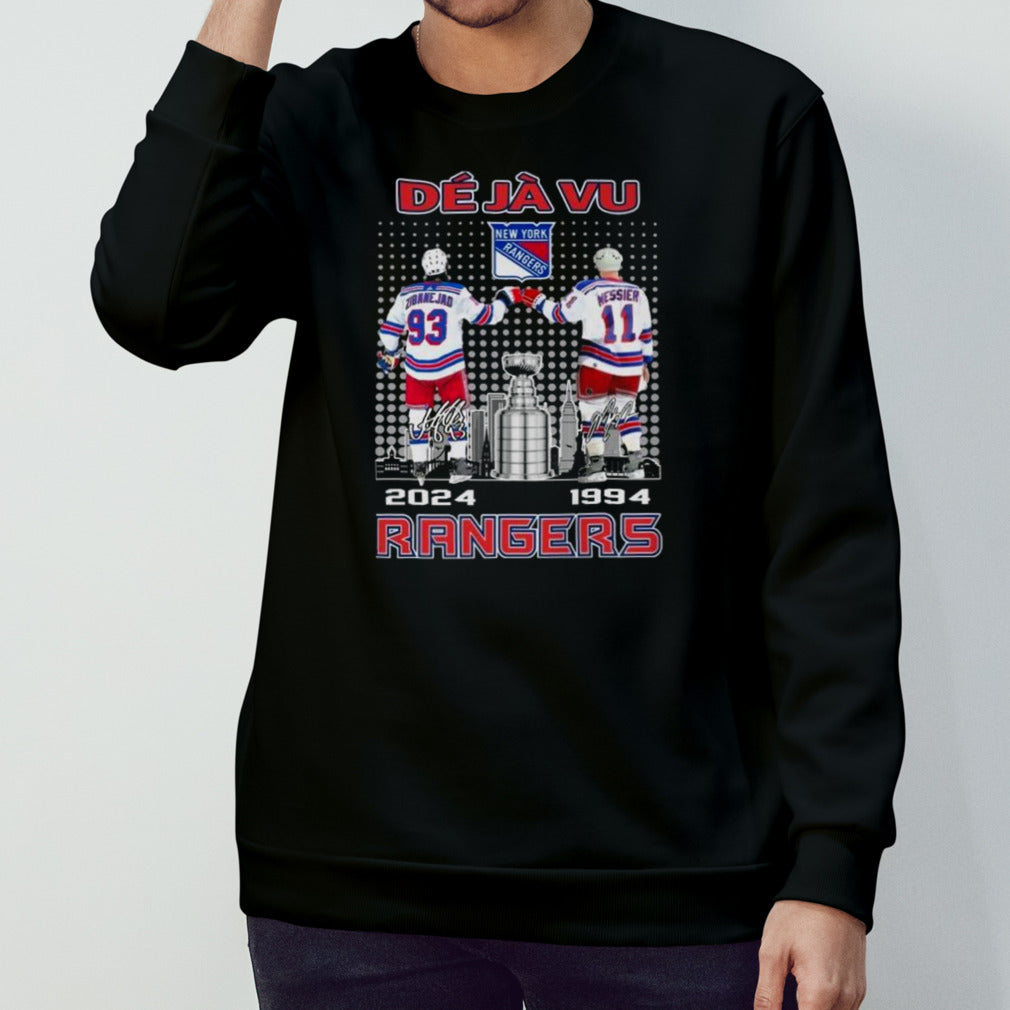 Deja Vu New York Rangers Messier 1994 And Zibanejad Signatures 2024 T-shirt