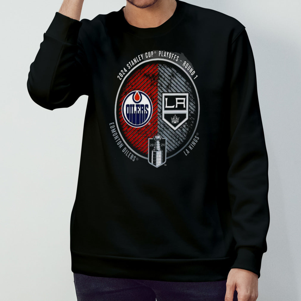 Edmonton Oilers Vss. Los Angeles Kings Inglasco 2024 Stanley Cup Playoffs First Round Dueling Matchup T-shirts