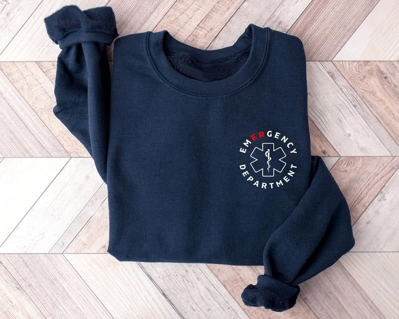 Emergency Department Sweatshirt, ER Nurse Crewneck, Gift For ER Nurse, ER Nurse Shirt, Emergency Nurse Shirt, Nurse Week Shirt, Nurse Appreciation Shirt, Nurse Shirt, ER Nursing Tee, Nurse Graduation Gift