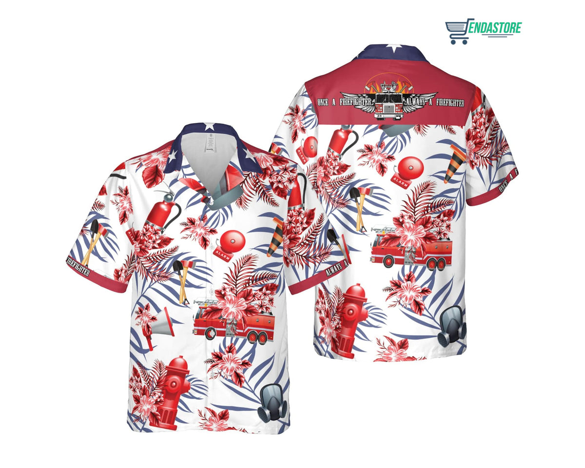 Firefighter Tropical Hawaiian Shirt
