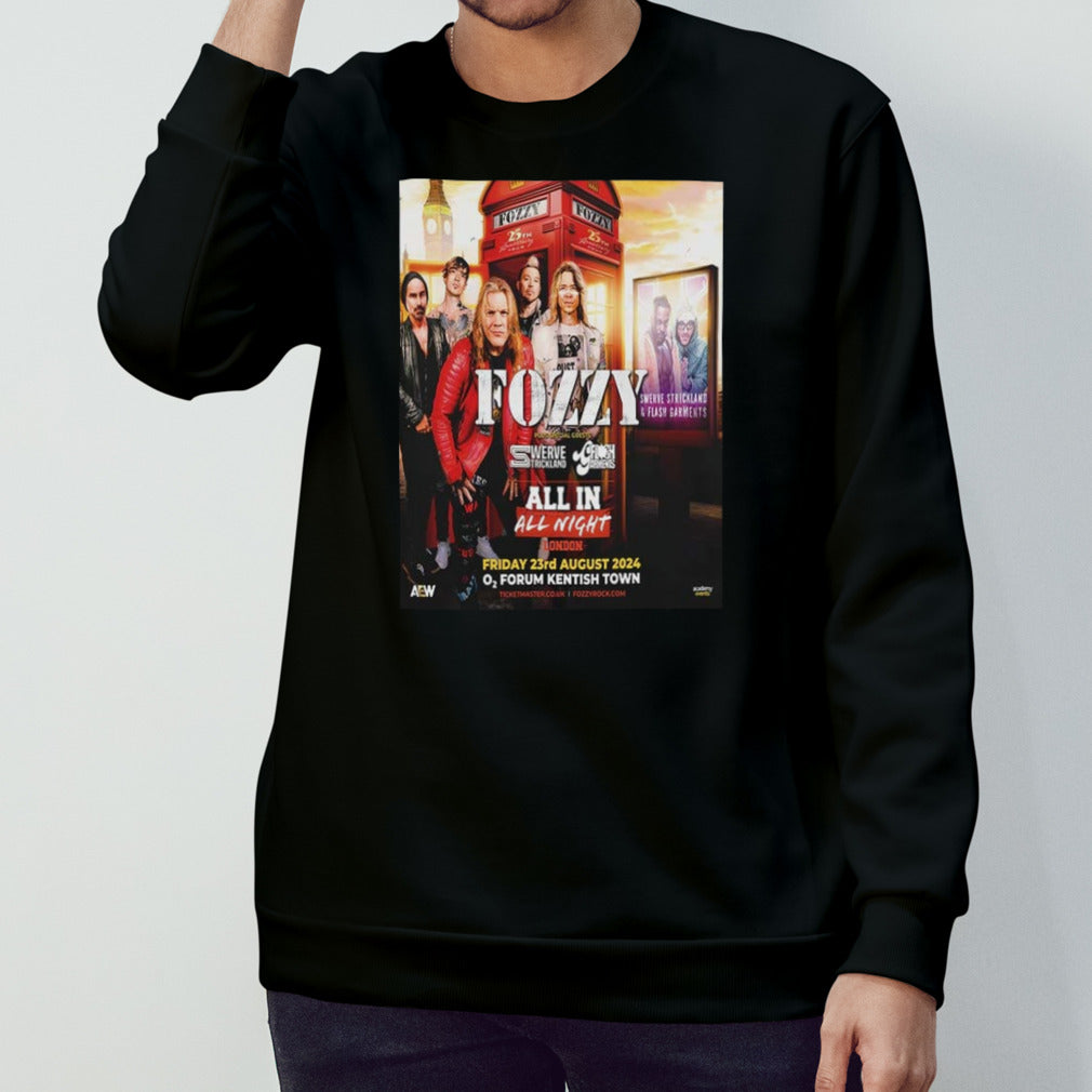 Fozzy Show 2024 In London At O2 Forum Kentish Town On August 23rd All In All Night shirt