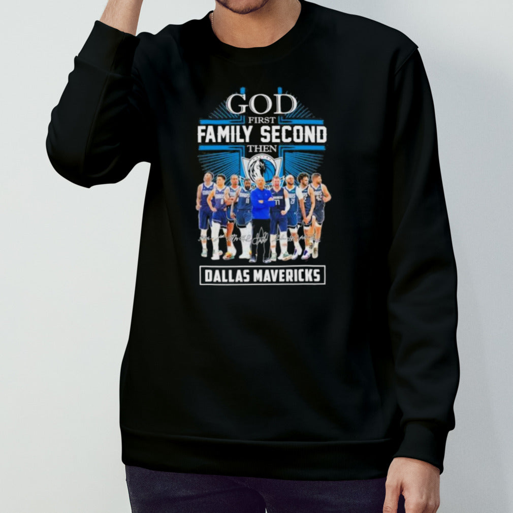 God First Family Second Then Dallas Mavericks 2024 Western Conference Finals Signatures Shirt