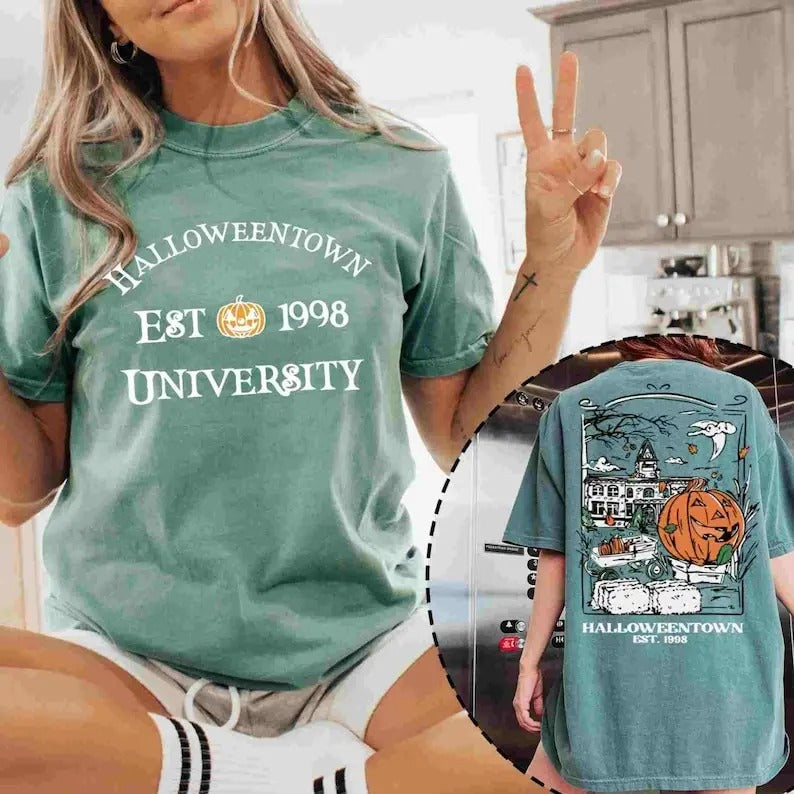 Halloweentown University Est 1998 Shirt, 2 Sides Halloweentown Shirt, Fall Shirt, Halloweentown 1998 Shirt, Halloween Shirt