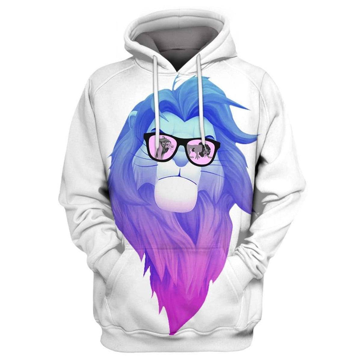 HickVibes Simba Scar Print B2913 3D Pullover Printed Over Unisex Hoodies