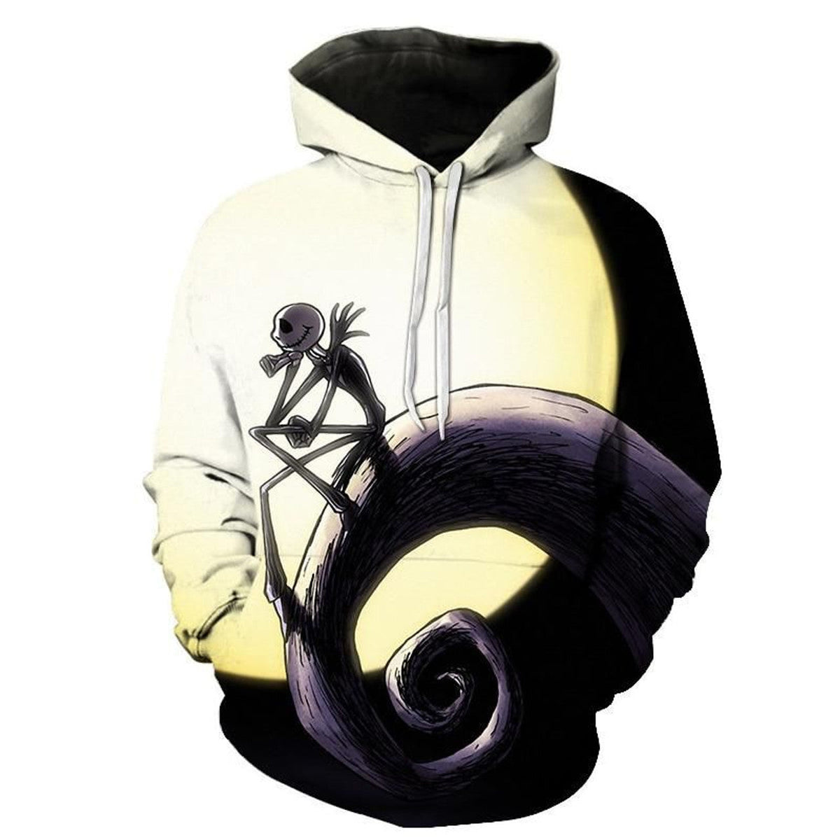 HickVibes The Nightmare Before Christmas Jack And Sally Skellington Pf140 B2693 3D Pullover Printed Over Unisex Hoodies