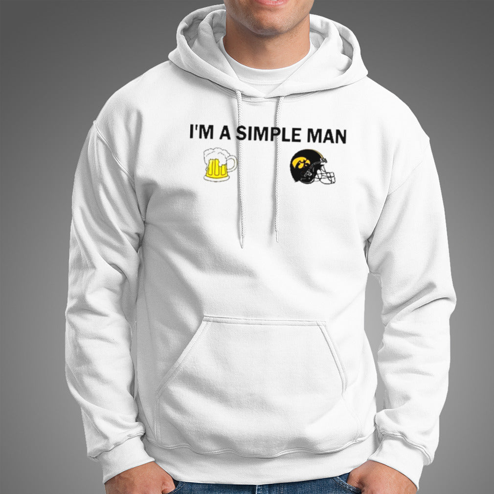 I’m A Simple Man I Like Beer BBQ And Iowa Hawkeyes Shirt