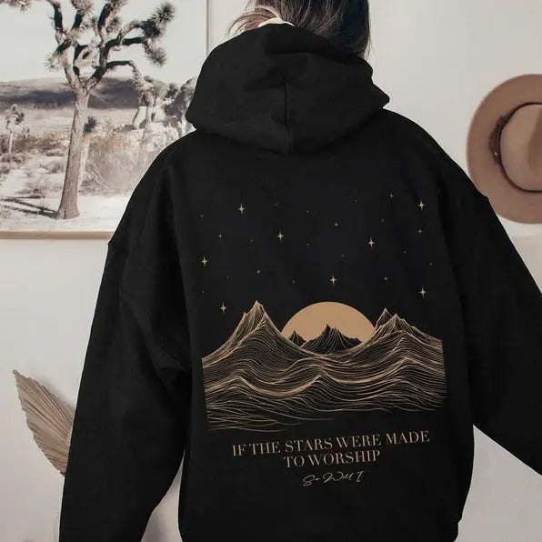 If The Stars Were Made To Worship Christian Hoodies Jesus Hoodie Christian Streetwear Brown Hoodie God Is Good Faith Base T-shirt, sweater and Hoodie