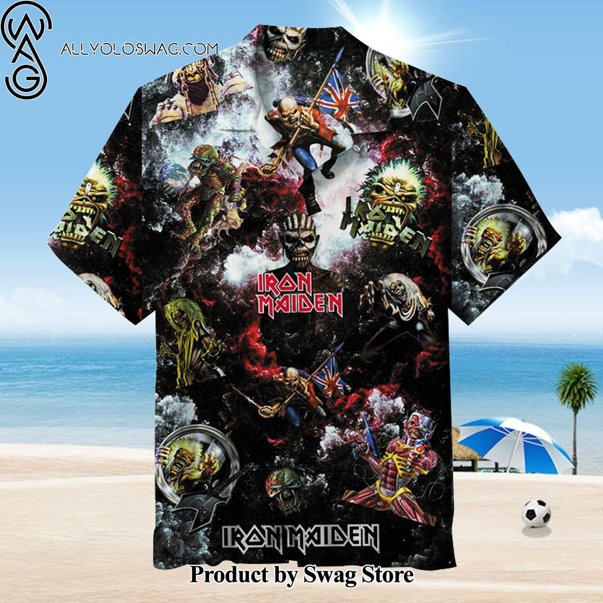 Iron maiden Pool Party Hawaiian Shirt