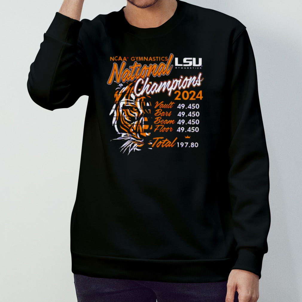 LSU Tigers 2024 Womens’s Gymnastics National Champions Scores Shirts