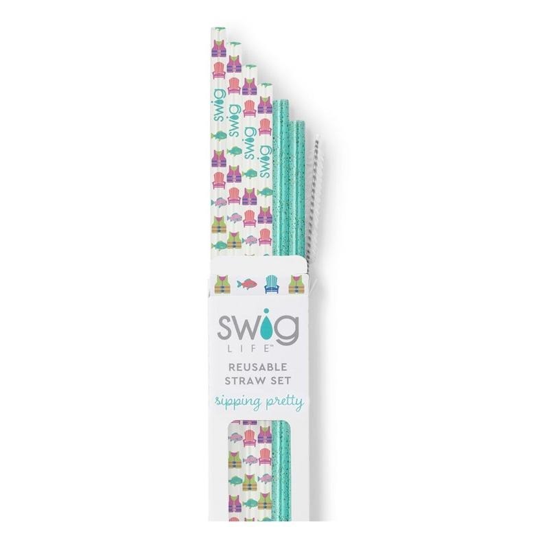 Lake Girl + Aqua Straw Set *Final Sale*