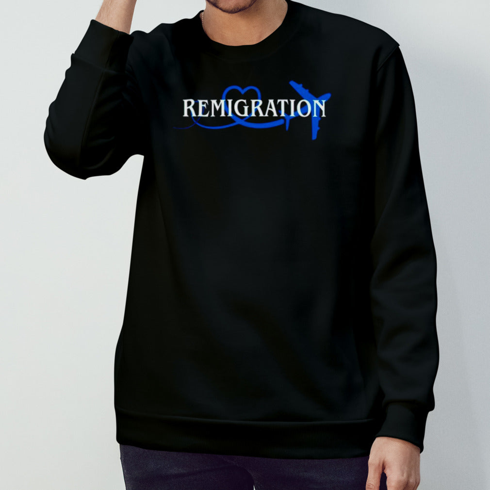 Martin Sellner wearing Remigration shirts