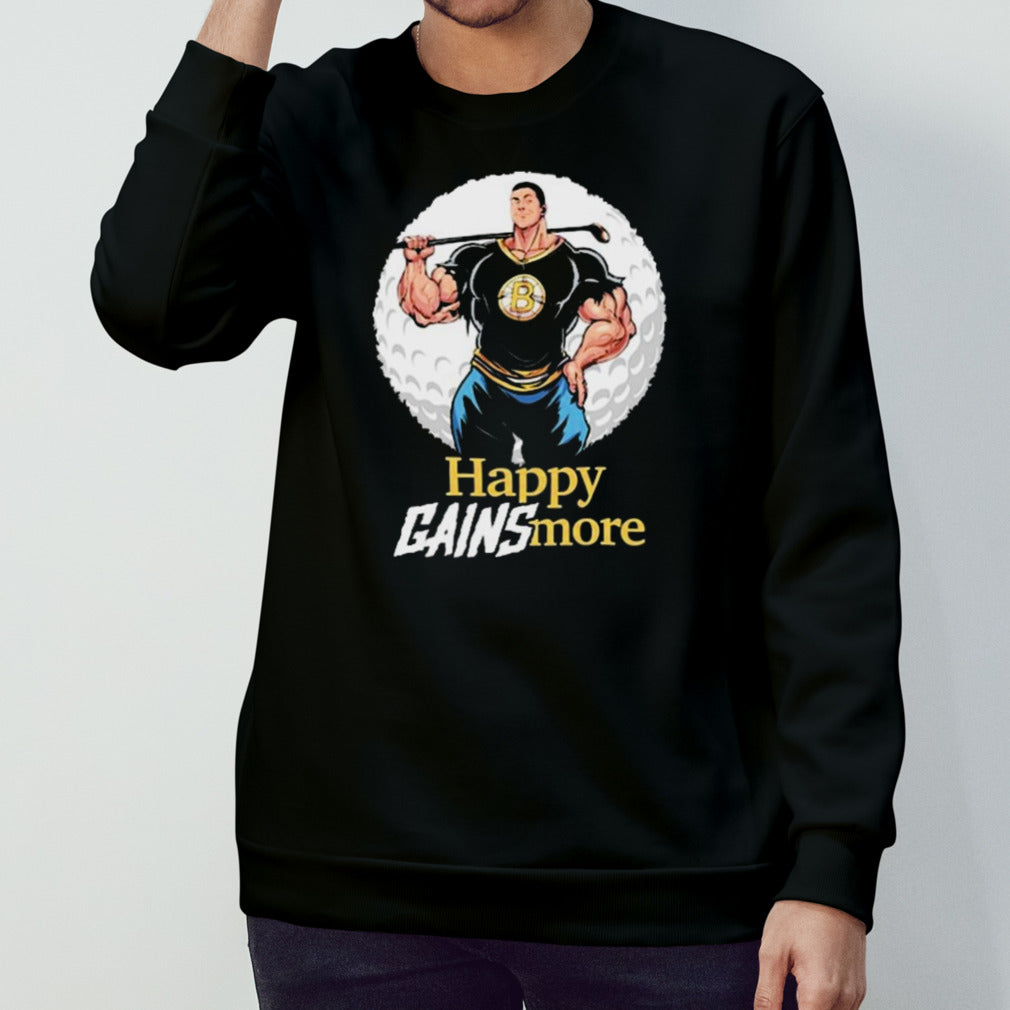 Nick Walker Wearing Happy Gainsmore shirt