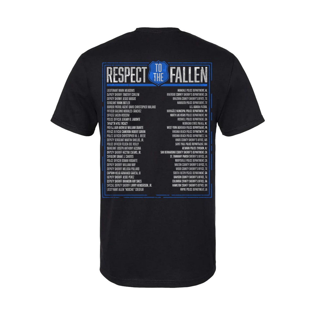 Back The Blue Police Commemorative T-Shirt - SIGNED