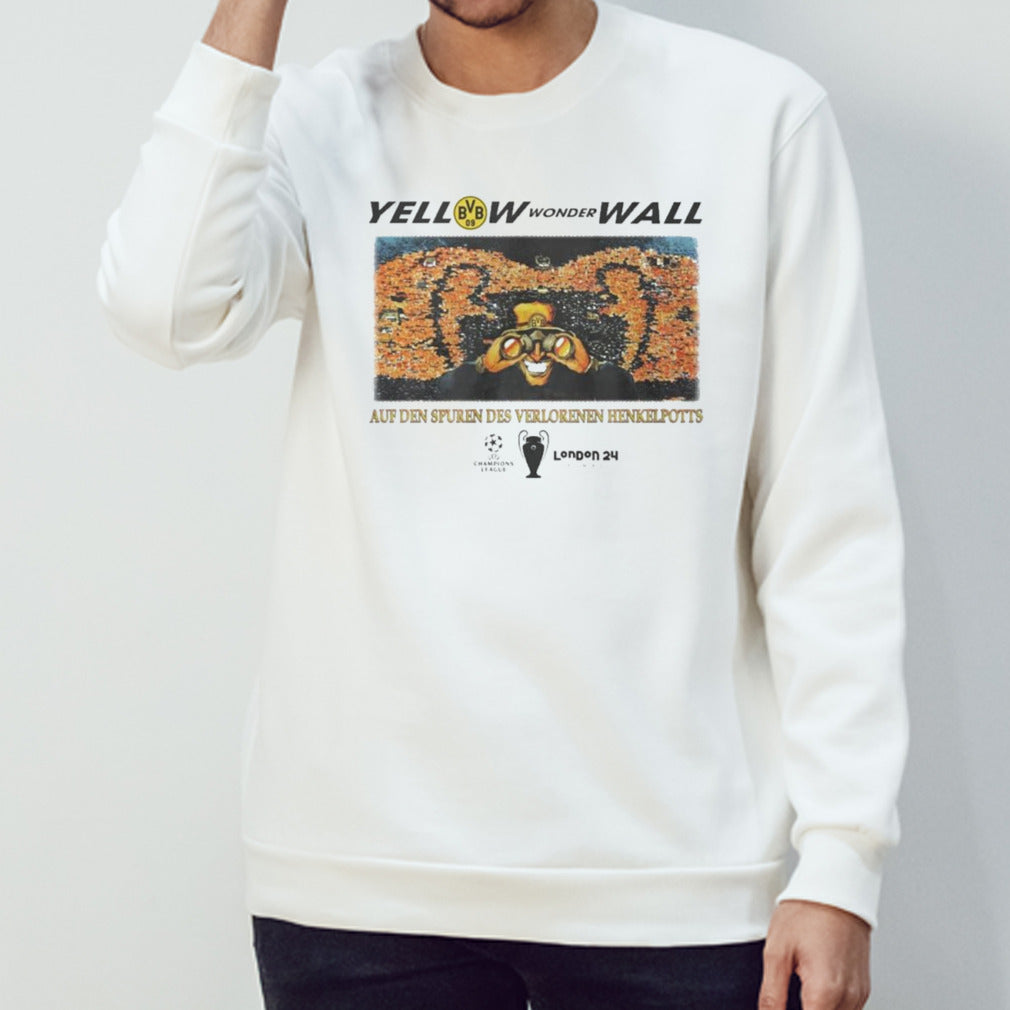 Official Borussia Dortmund Yellow Wonder Wall Auf Den Spuren Des Verlorenen Henkelpotts London Final 2024 Shirt