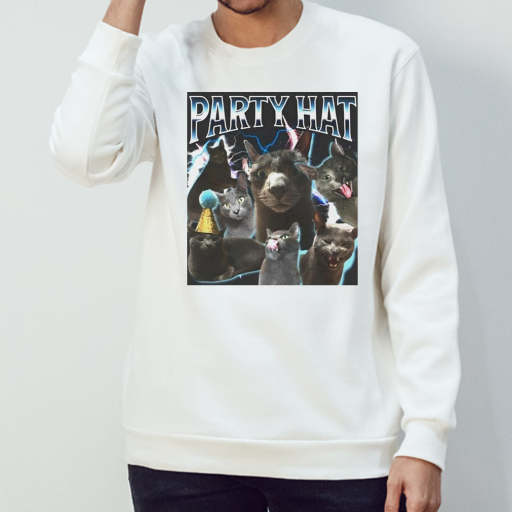 Party hat cat shirt
