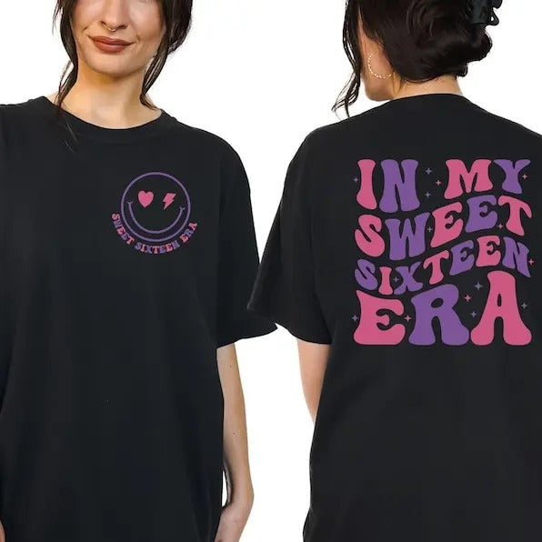 Premium In My Sweet Sixteen Era Shirt, Sweet 16 Shirt, 16th Birthday Gift, 16 Birthday Party Shirt, Sweet 16 Squad Shirt, Birthday Shirt, Teenager