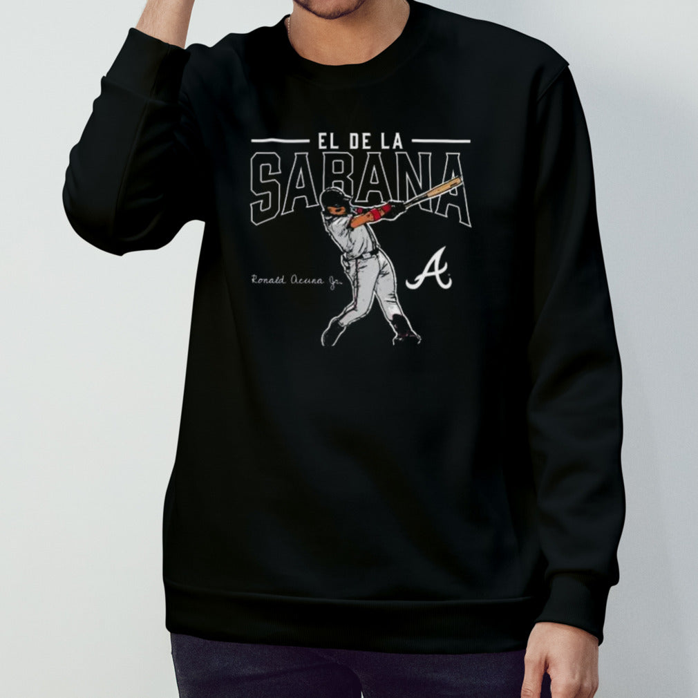 Ronald Acusña Jrs. Navy Atlanta Braves Player Swing Signature Shirts
