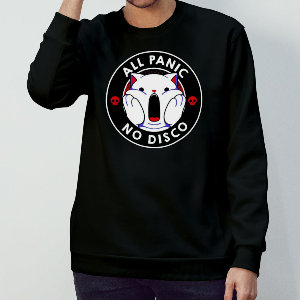Screaming cat all panic no disco shirt