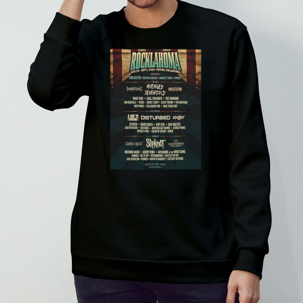 Slipknot Show 2024 Rocklahoma Start On August 30 To September 1 At Pryor Oklahoama T-Shirt