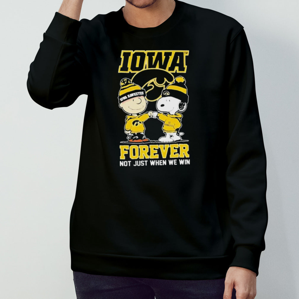 Snoopy And Charlie Brown Iowa Hawkeyes National Championship On Car Forever Not Just When We Win Shirts
