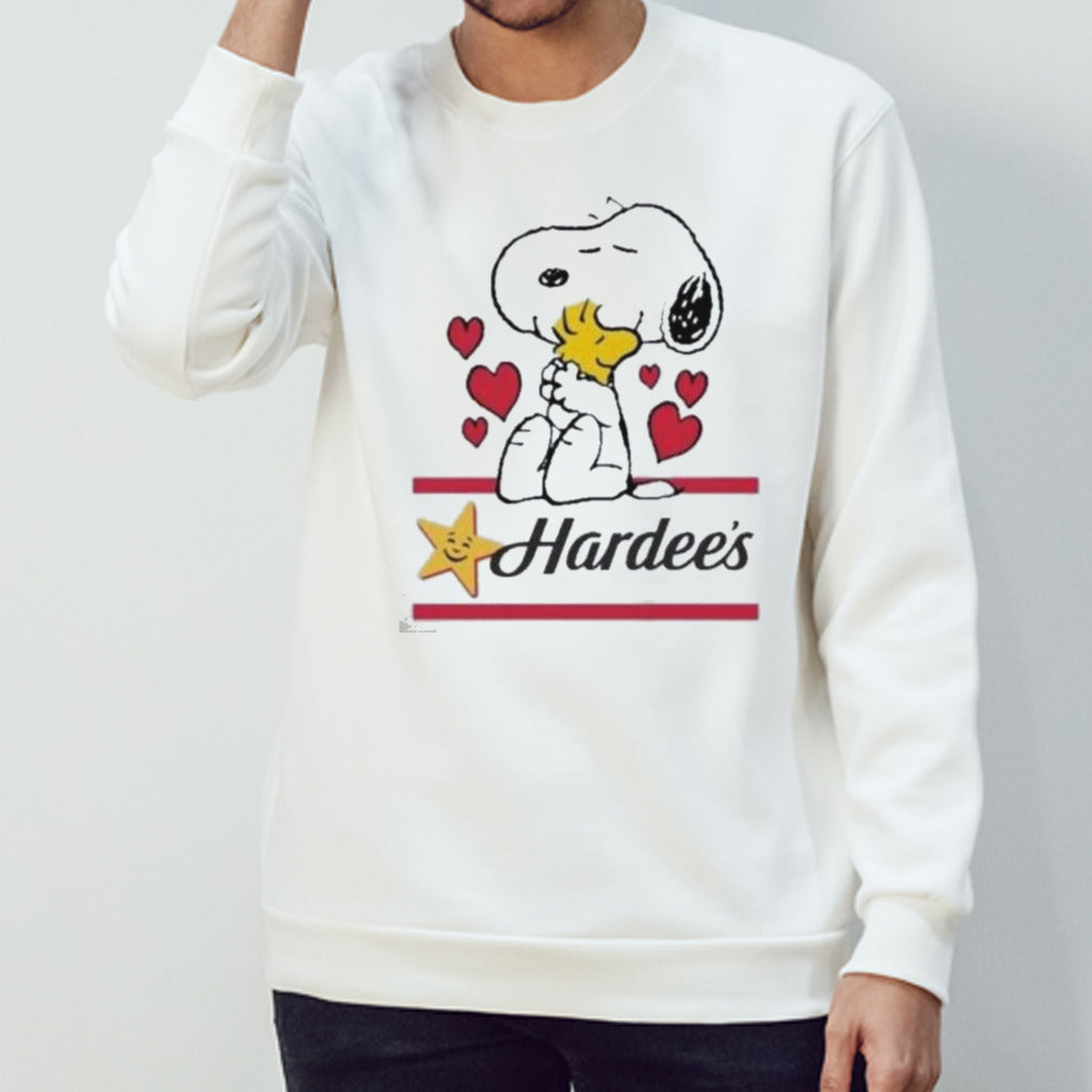 Snoopy And Woodstock Loves Hardee’s Logo T-shirt
